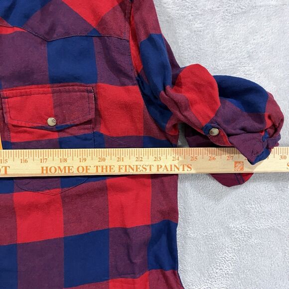 Jachs Pearl Snap Shirt XXL Girlfriend Bea Flannel Plaid CowGirl Western NWT - Picture 10 of 12